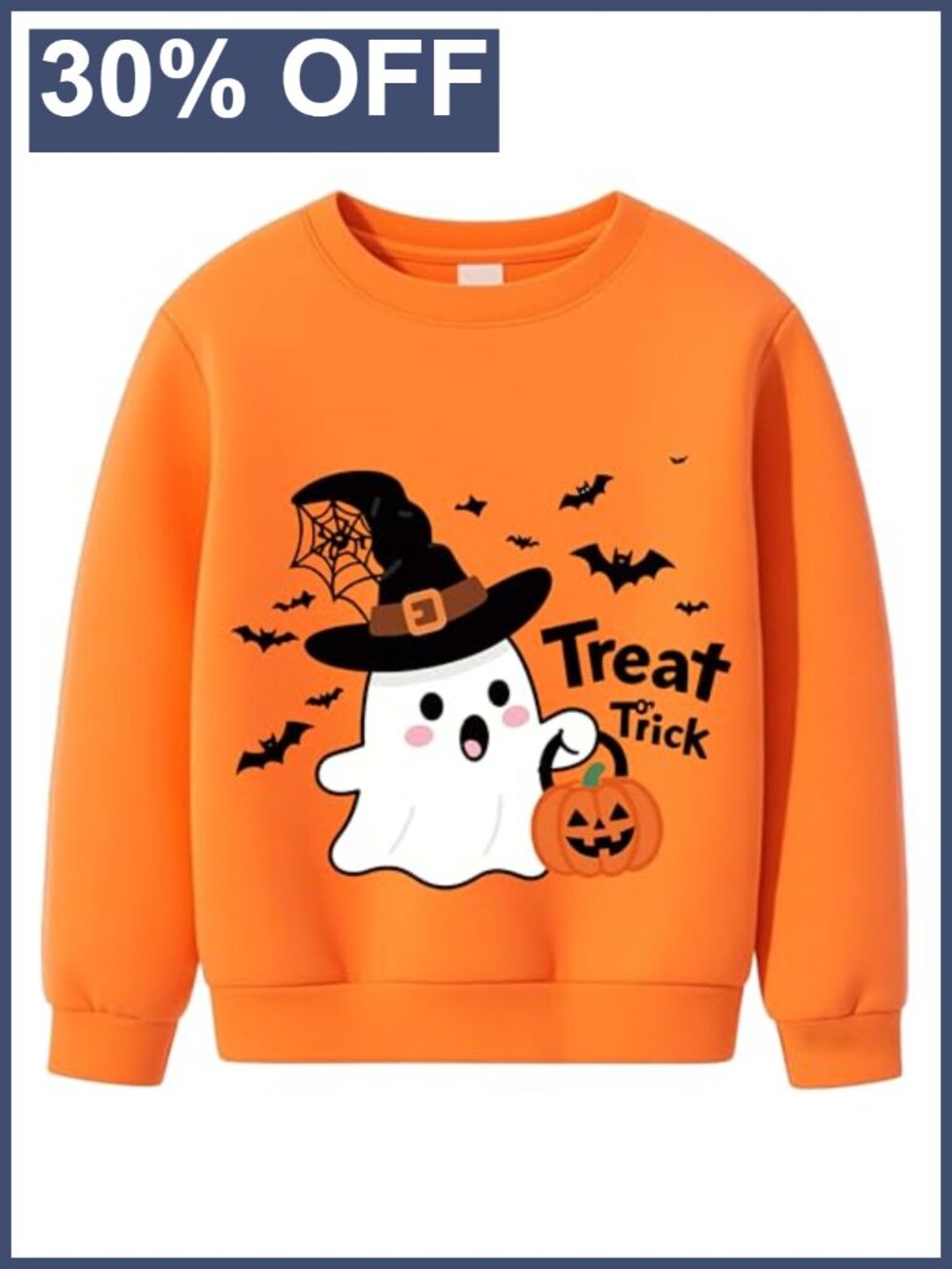 Toddler Halloween Glow in Dark Dinosaur Pumpkin Crewneck Sweatshirt